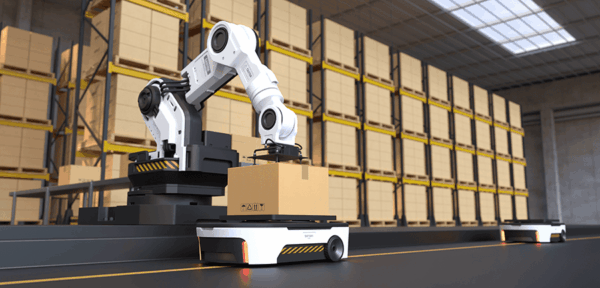 Robot working in an AMHS