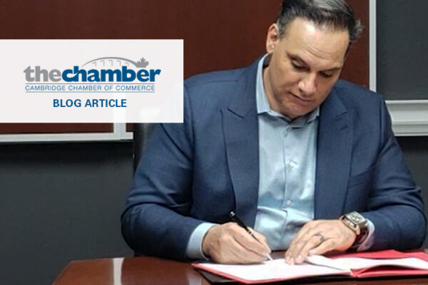 Collaboration - Steve Mai, Eclipse Automation CEO, signing agreement for N95 mask automation.