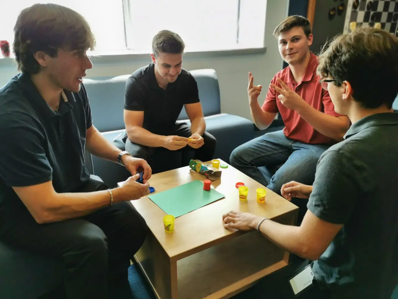 Co-op Students playing game