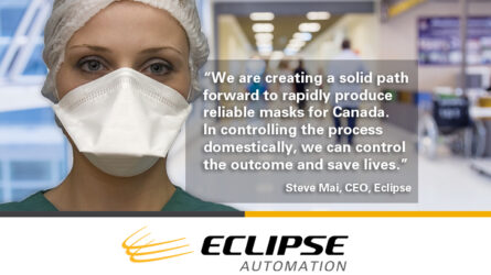 Eclipse Automation Signs Agreement for Respirator Mask Designs in Canada