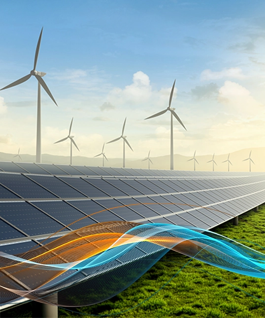 Grid and renewables automation with Solar panels and wind turbines