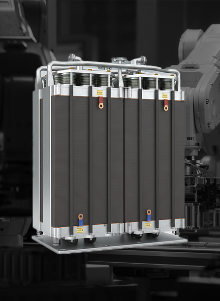 Hydrogen cell factory automation rendering