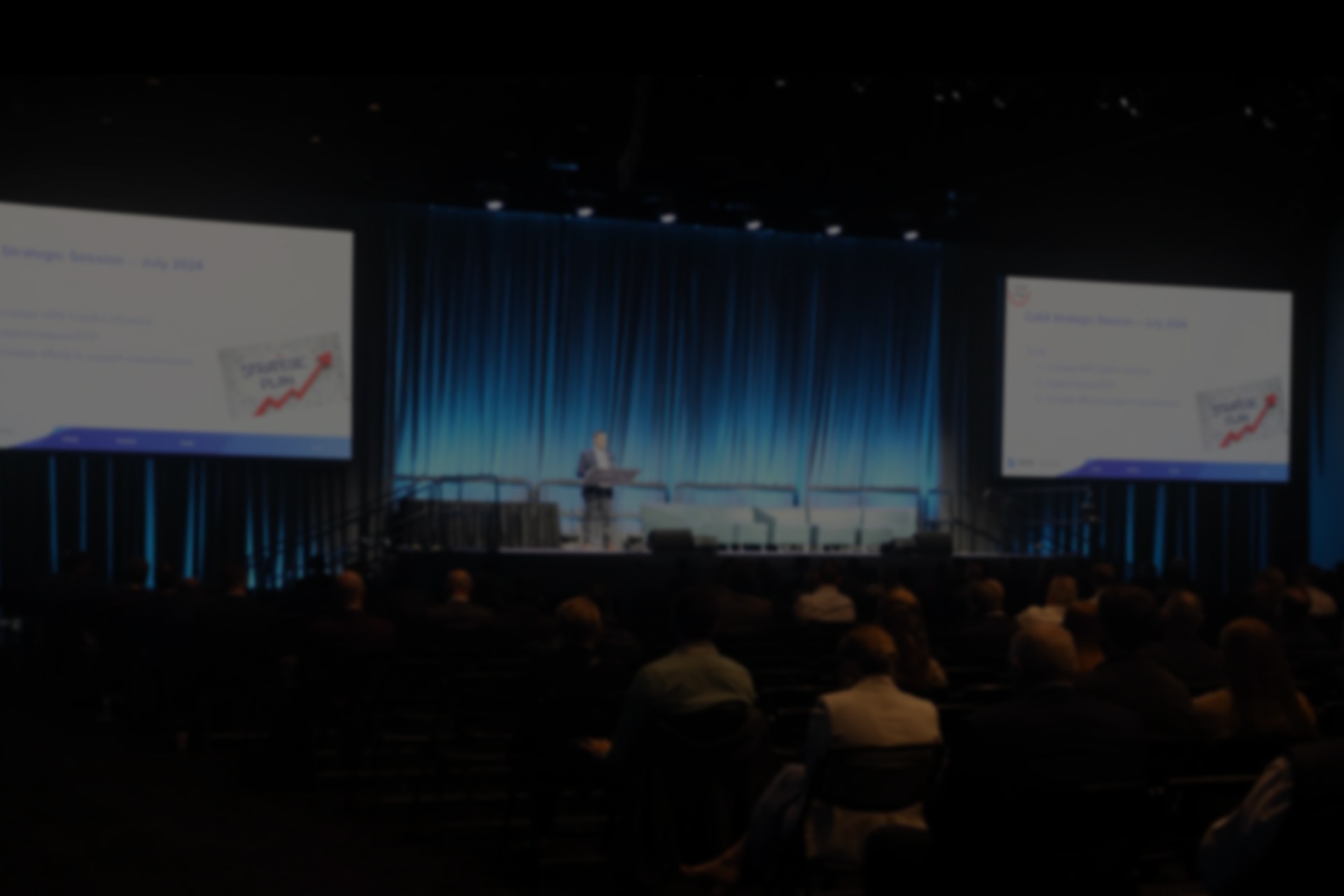 ISPE Tech Show stage and screens