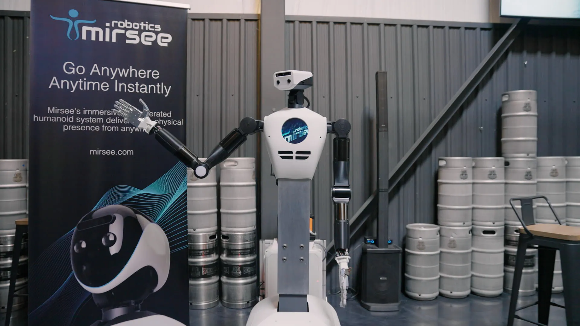 Full body of Mirsee humanoid robot