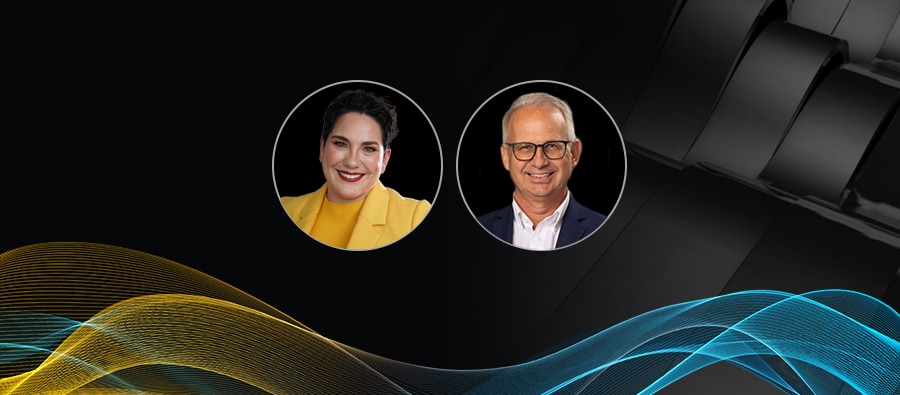 Headshots of Amanda Cupido and Mike Nager