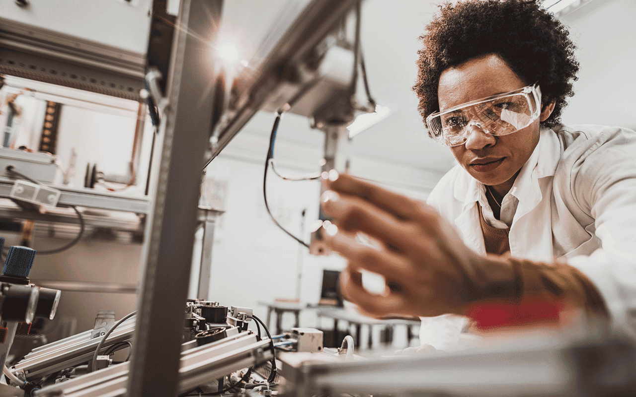 Life science engineer prepping for automated testing