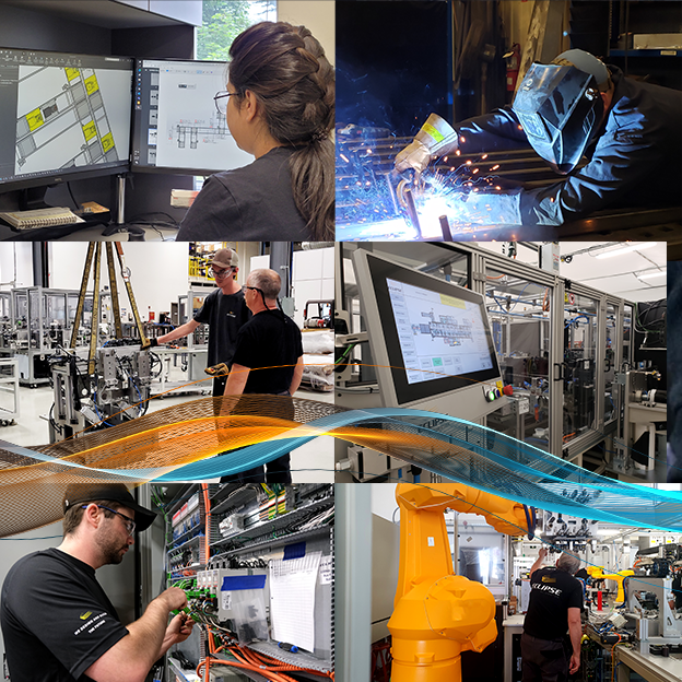 Automation vertical integration image, showing various departments