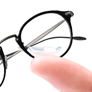 Glasses and contact lens