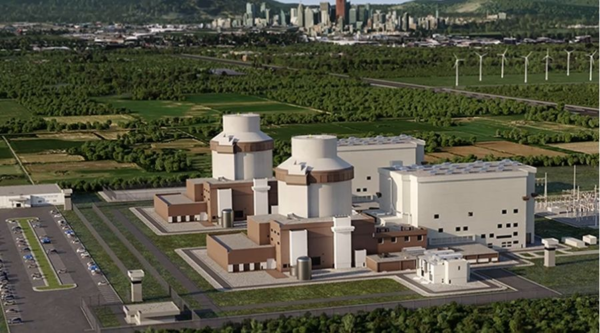 Aerial view of nuclear facility