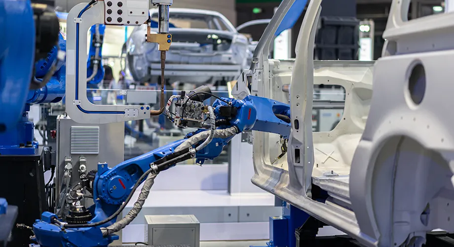 Production line, assembling vehicle
